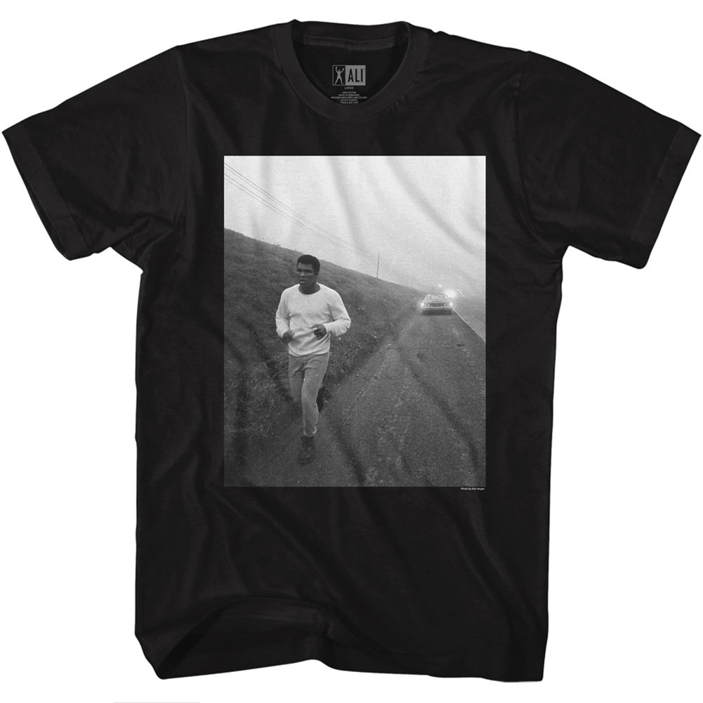 Muhammad Ali Mens S/S T-Shirt - Roadrunning - Solid Black Hoodie, Sweatshirt | CiraTrend.com
