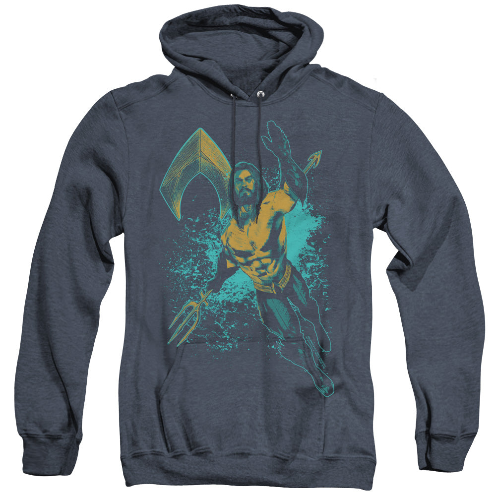 Aquaman Movie Make A Splash Mens Heather Hoodie Navy T-Shirts, Sweatshirt | CiraTrend.com (Image 5)