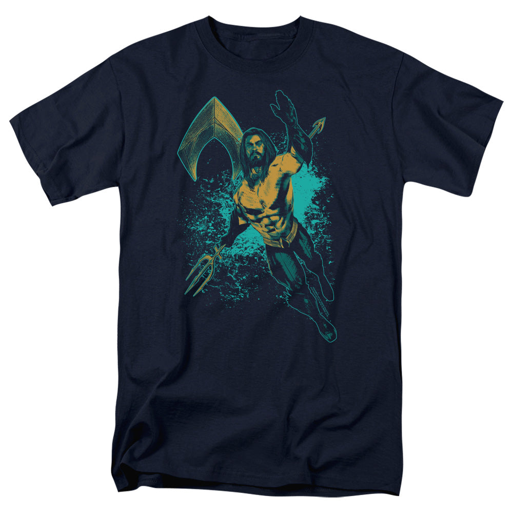 Aquaman Movie Make A Splash Mens T Shirt Navy Blue Hoodie, Sweatshirt | CiraTrend.com