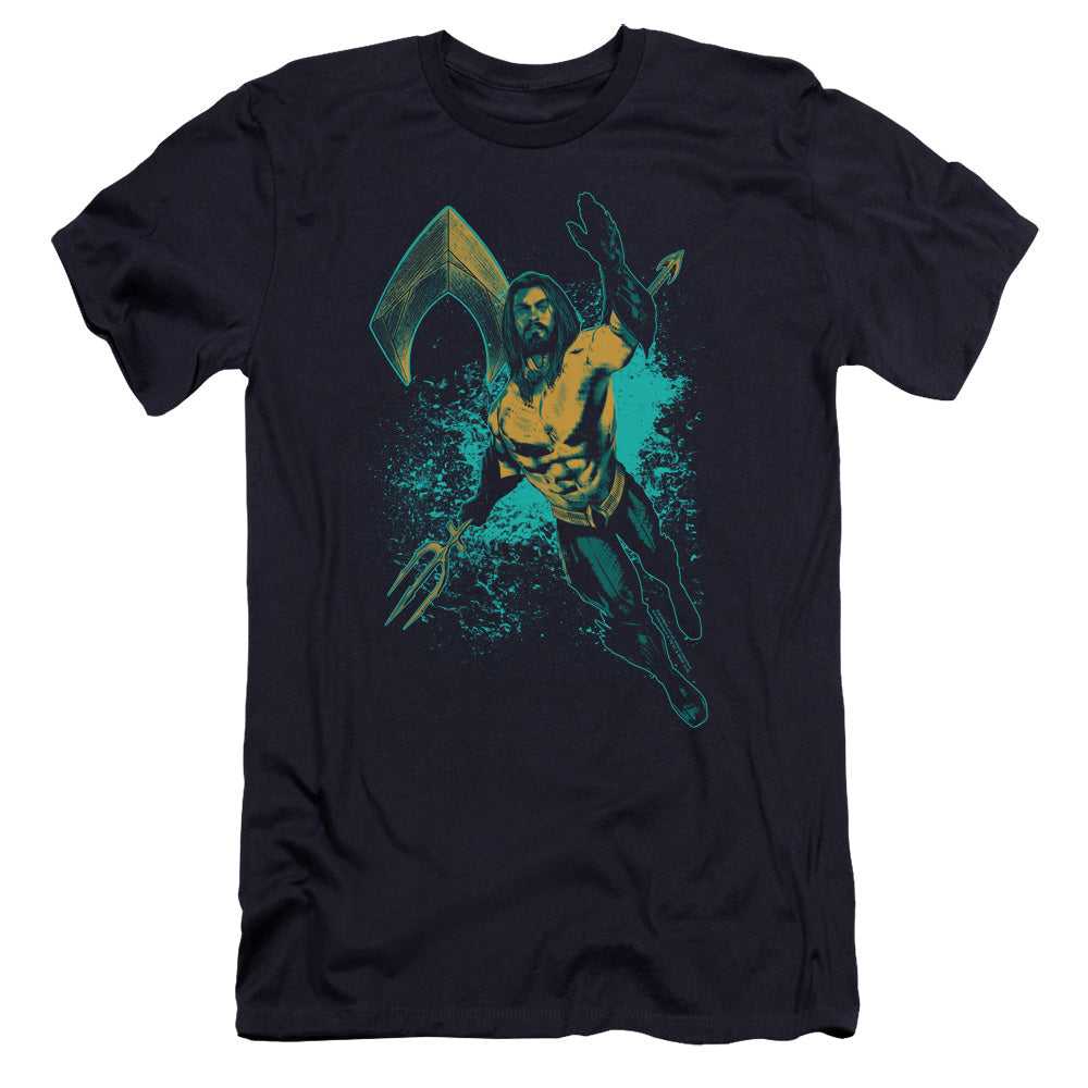 Aquaman Movie Make A Splash Hbo Premium Bella Canvas Slim Fit Mens T Shirt Navy Hoodie, Sweatshirt | CiraTrend.com (Image 2)