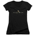 Aquaman Movie Logo Junior Sheer Cap Sleeve V-Neck Womens T Shirt Black Hoodie, Sweatshirt | CiraTrend.com