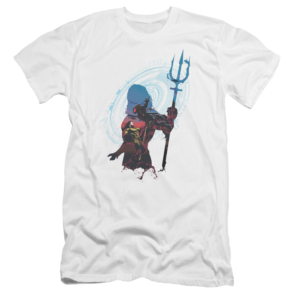 Aquaman Movie Silhouette Hbo Premium Bella Canvas Slim Fit Mens T Shirt White Hoodie, Sweatshirt | CiraTrend.com (Image 2)