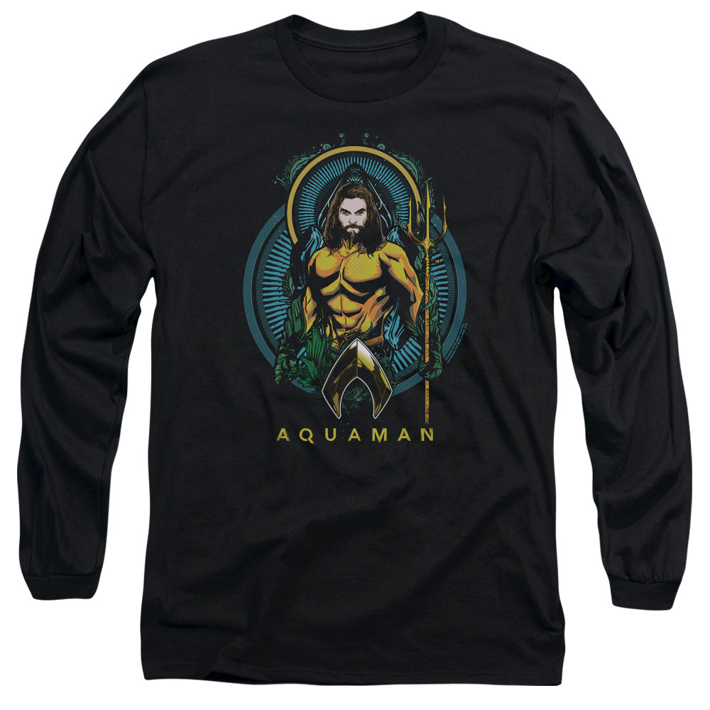 Aquaman Movie Aqua Nouveau Mens Long Sleeve Shirt Black Hoodie, Sweatshirt | CiraTrend.com (Image 1)