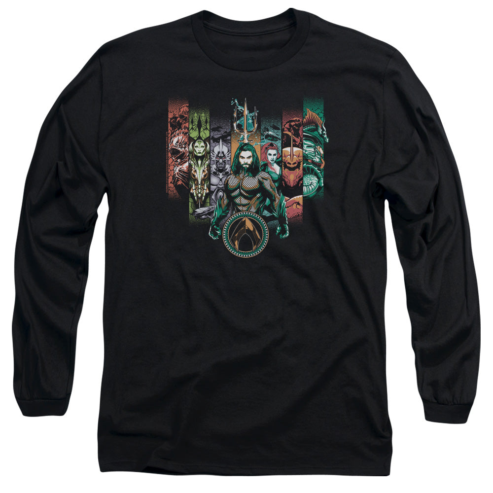 Aquaman Movie Unite The Kingdoms Mens Long Sleeve Shirt Black Hoodie, Sweatshirt | CiraTrend.com (Image 3)
