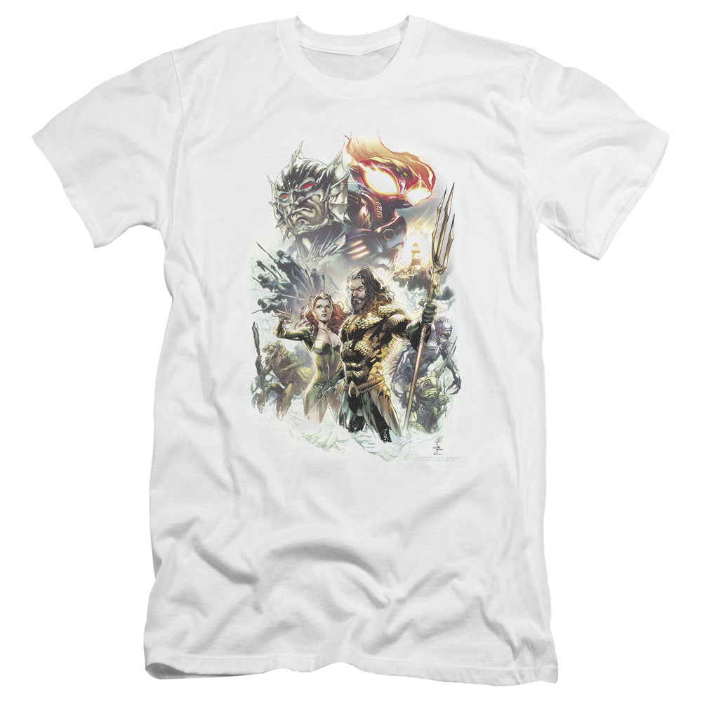 Aquaman Movie King Of Atlantis Hbo Premium Bella Canvas Slim Fit Mens T Shirt White Hoodie, Sweatshirt (Image 1)
