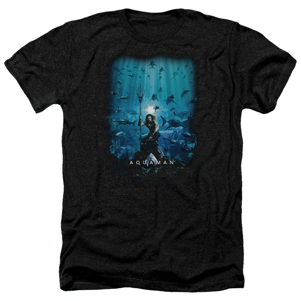 Aquaman Movie Poster - Men's Heather T-Shirt Hoodie, Sweatshirt | CiraTrend.com