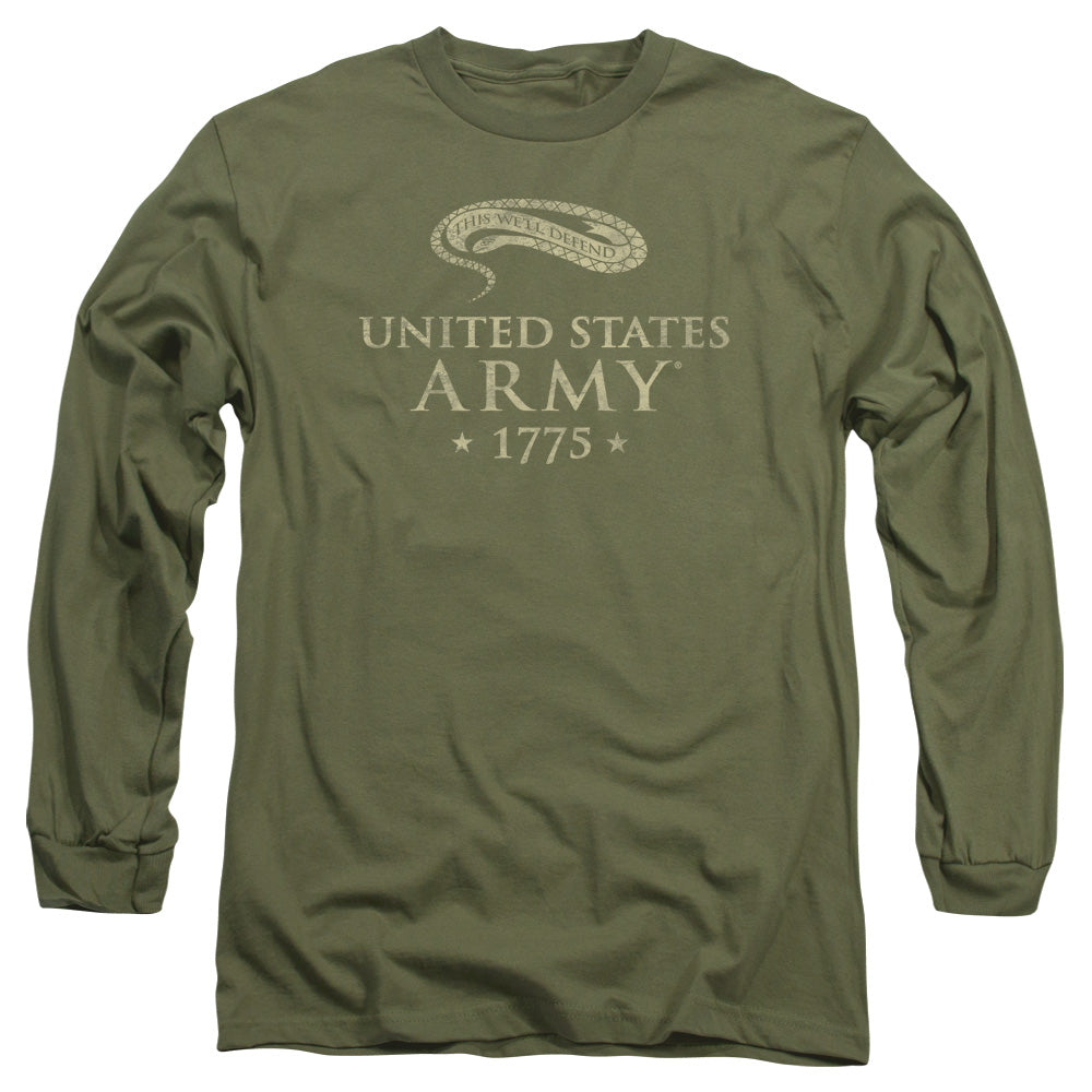 Army Well Defend Mens Long Sleeve Shirt Military Green Hoodie, Sweatshirt | CiraTrend.com (Image 3)