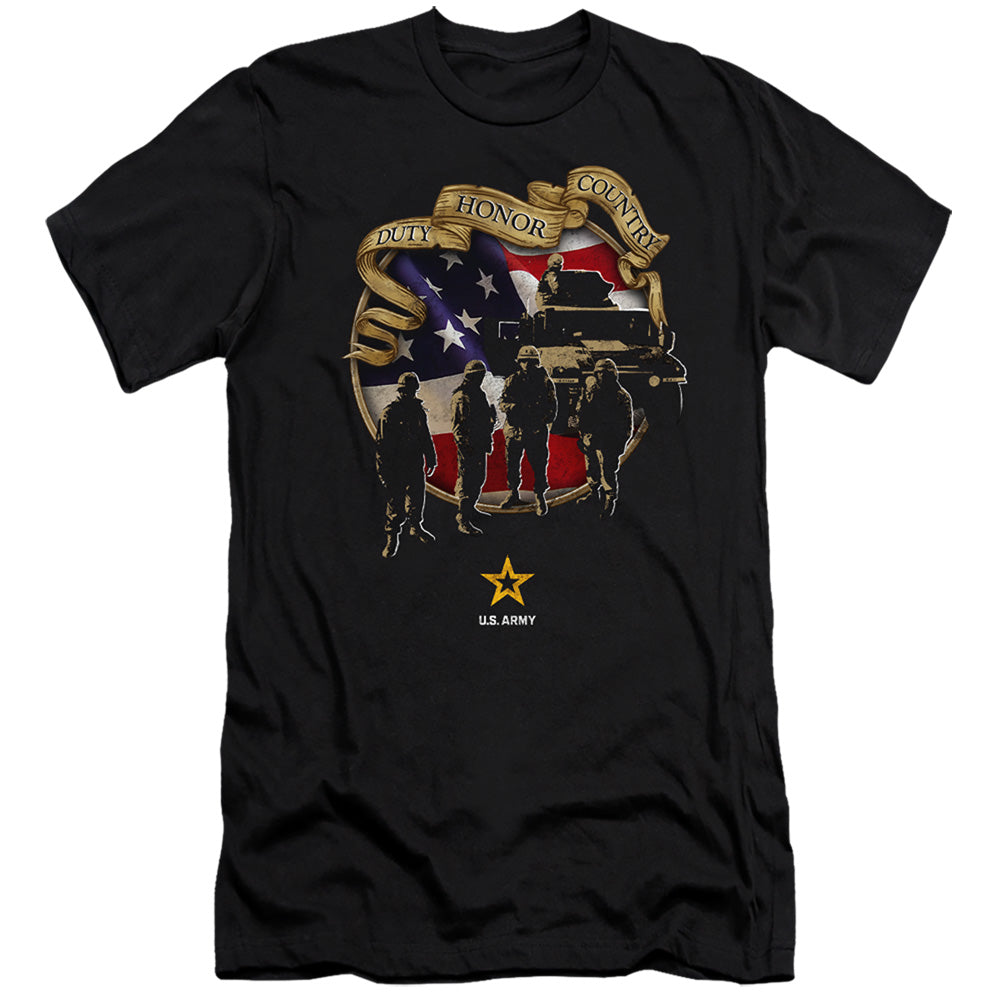 Army Duty Honor Country Premium Bella Canvas Slim Fit Mens T Shirt Black Hoodie, Sweatshirt | CiraTrend.com (Image 2)