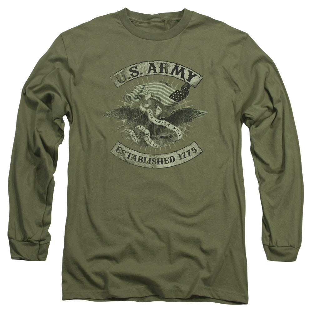 Army Union Eagle Mens Long Sleeve Shirt Military Green Hoodie, Sweatshirt | CiraTrend.com (Image 1)