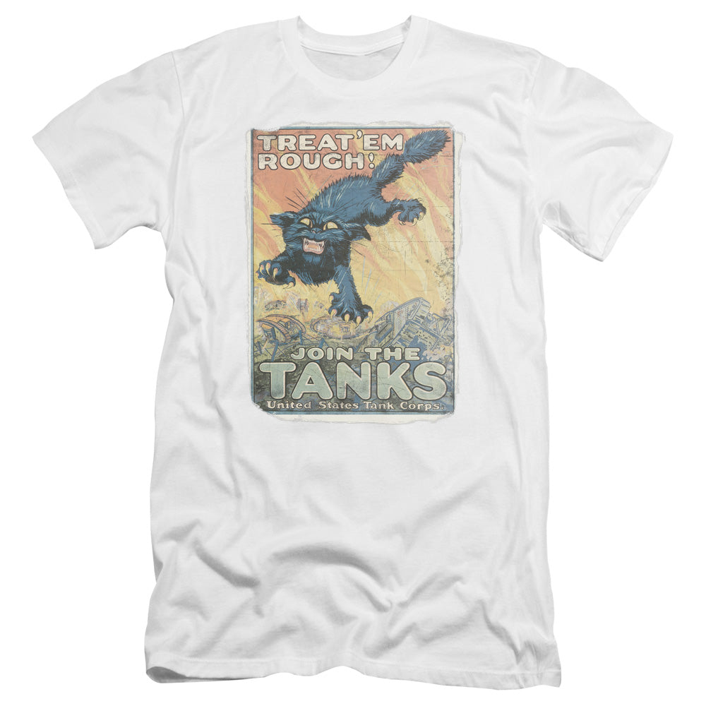 Army Treat Em Rough Premium Bella Canvas Slim Fit Mens T Shirt White Hoodie, Sweatshirt | CiraTrend.com (Image 2)