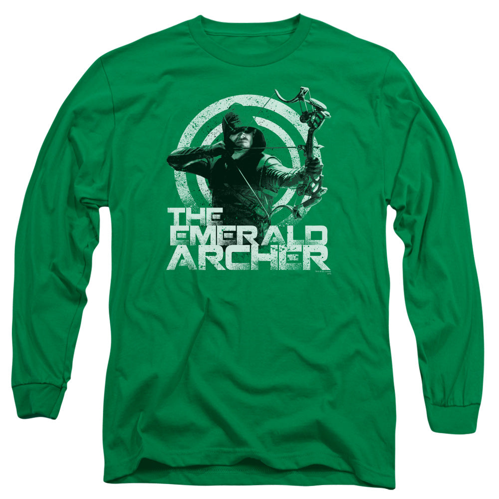 Arrow Archer Mens Long Sleeve Shirt Kelly Green Hoodie, Sweatshirt | CiraTrend.com (Image 1)