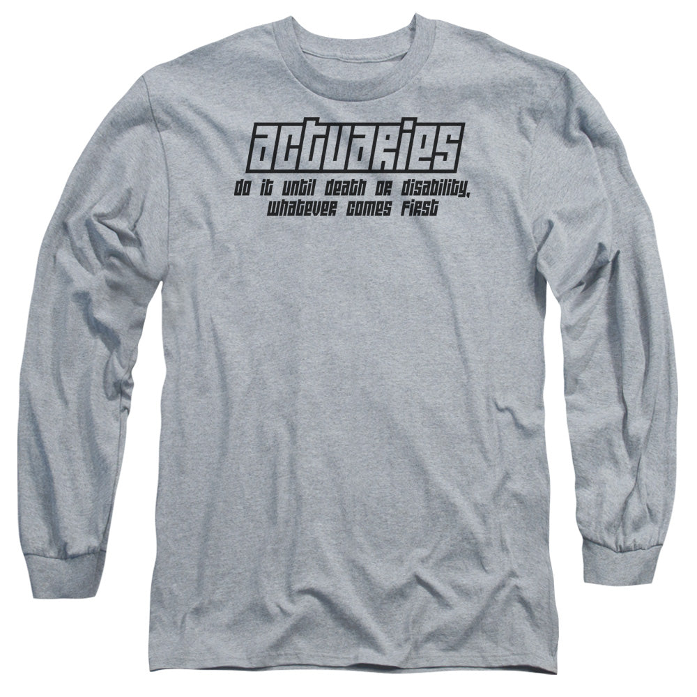 Actuaries Do It Mens Long Sleeve Shirt Athletic Heather Hoodie, Sweatshirt | CiraTrend.com (Image 1)