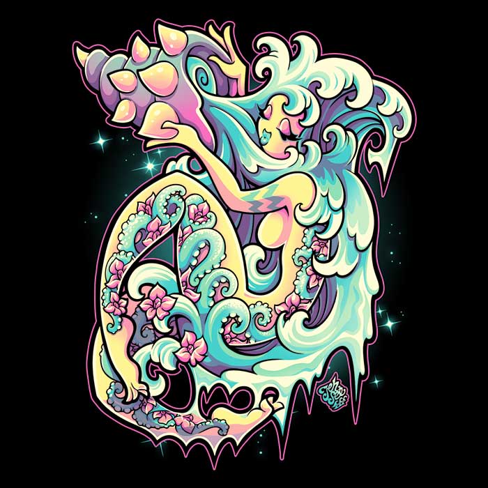 Aquarius - 3/4 Sleeve Raglan T-Shirt Hoodie, Sweatshirt | CiraTrend.com (Image 2)
