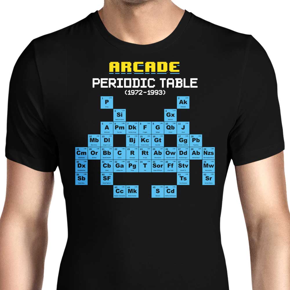 Arcade Periodic Table - Men's Apparel T-Shirts, Hoodie, Sweatshirt | CiraTrend.com (Image 1)