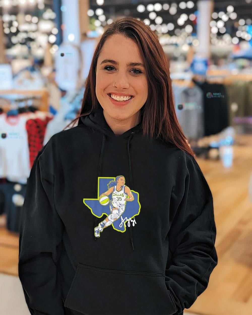 Azzi Fudd Dallas state star signature shirt
