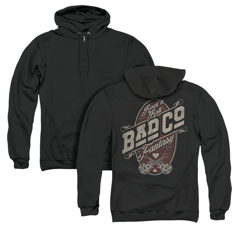 Bad Company Fantasy Back Print Zipper Mens Hoodie Black T-Shirts, Sweatshirt | CiraTrend.com