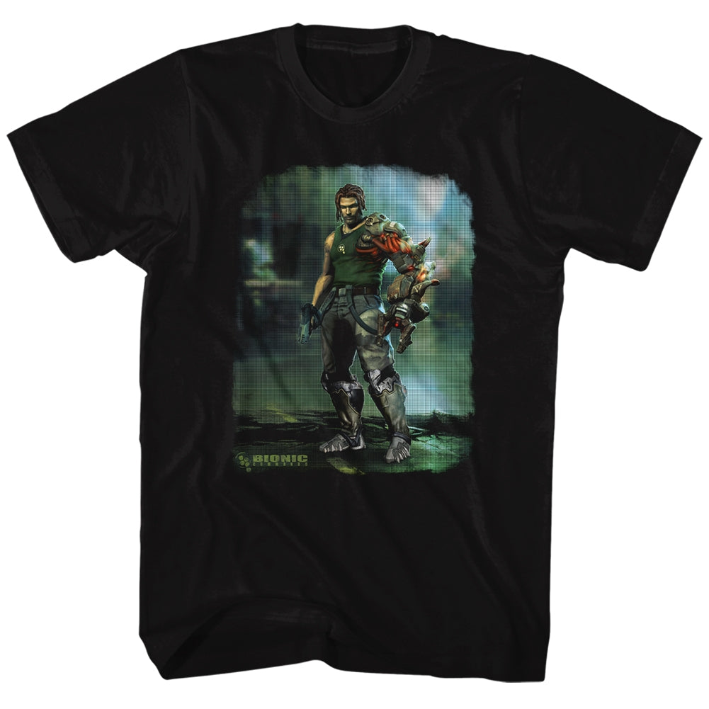 Bionic Commando Mens S/S T-Shirt - Damaged Road - Solid Black Hoodie, Sweatshirt | CiraTrend.com