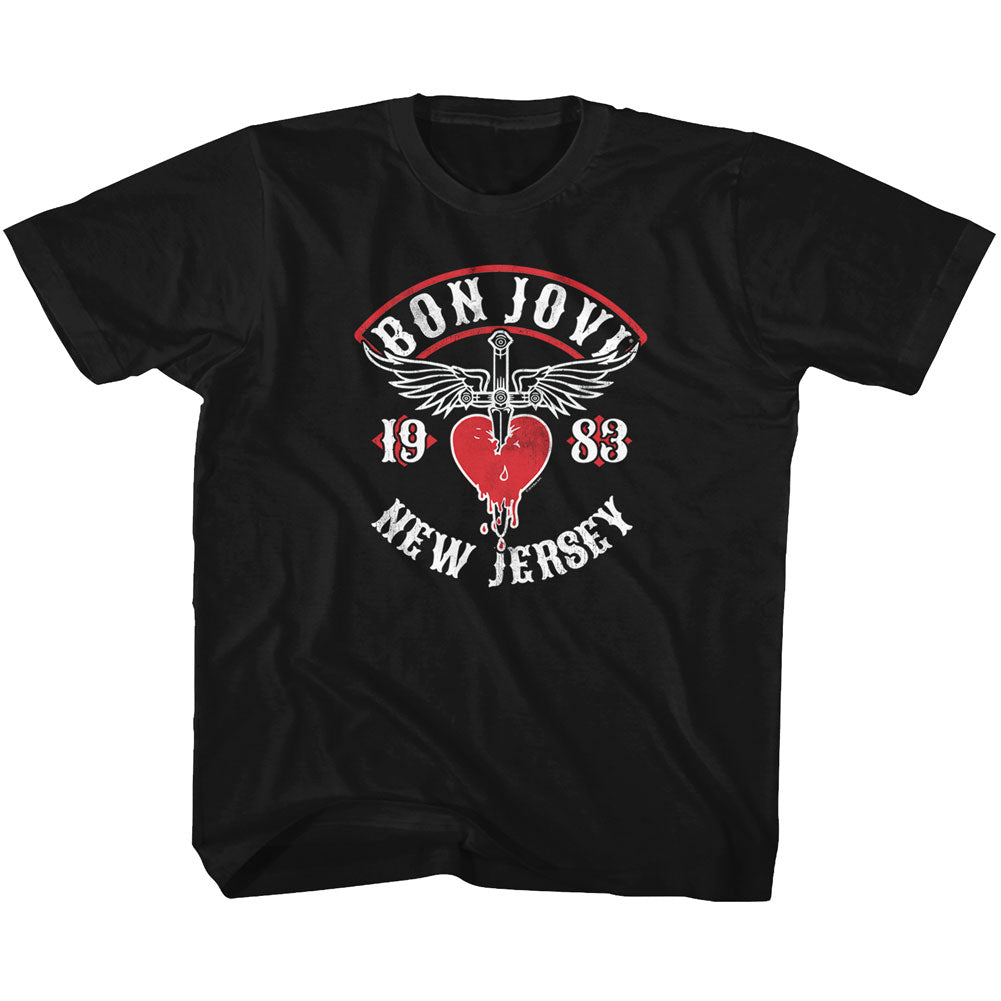Bon Jovi Toddler S/S T-Shirt - Nj38 - Solid Black Hoodie, Sweatshirt | CiraTrend.com