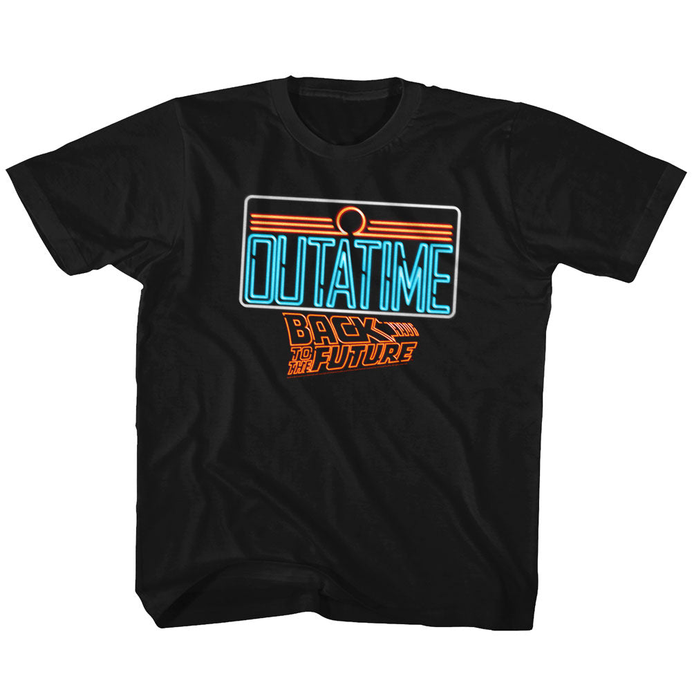 Back To The Future Youth S/S T-Shirt - Neon - Solid Black Hoodie, Sweatshirt | CiraTrend.com