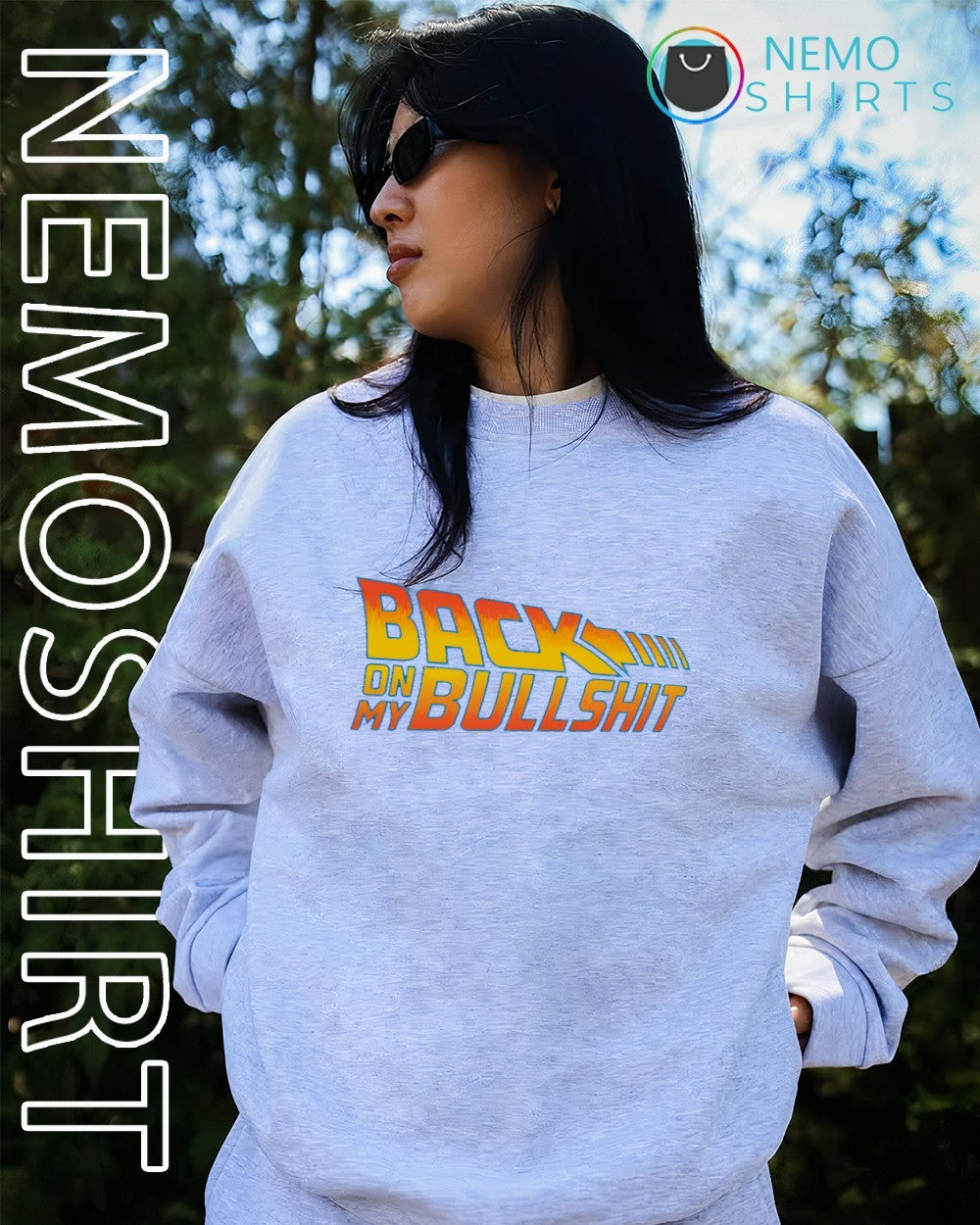 Back on My Bullshit Back to the Future movie logo shirt