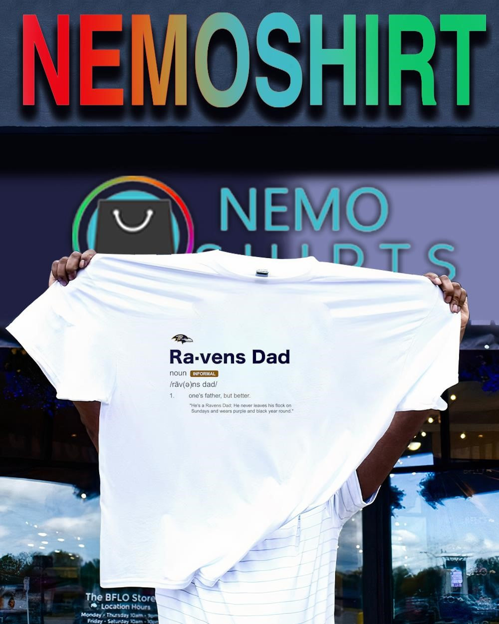 Baltimore Ravens Dad definition noun shirt