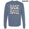 Baseball Words Sequin Patch Long Sleeve Comfort Colors T-Shirt Hoodie, Sweatshirt | CiraTrend.com