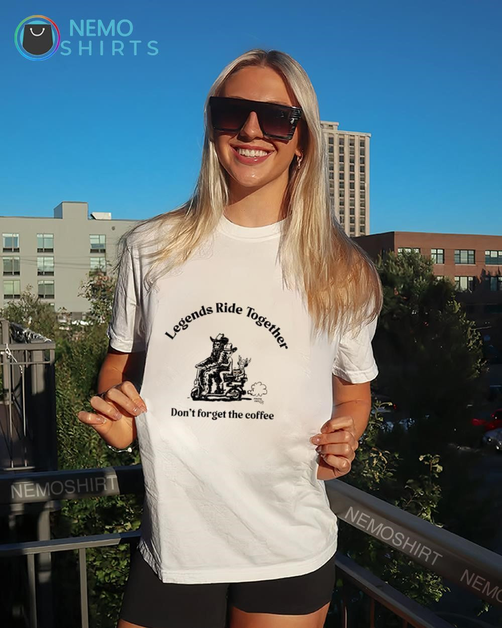 Bigfoot alien legends ride together don’t forget the coffee shirt