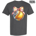 *** Bling Softball Comfort Colors T-Shirt (Youth) Hoodie, Sweatshirt | CiraTrend.com