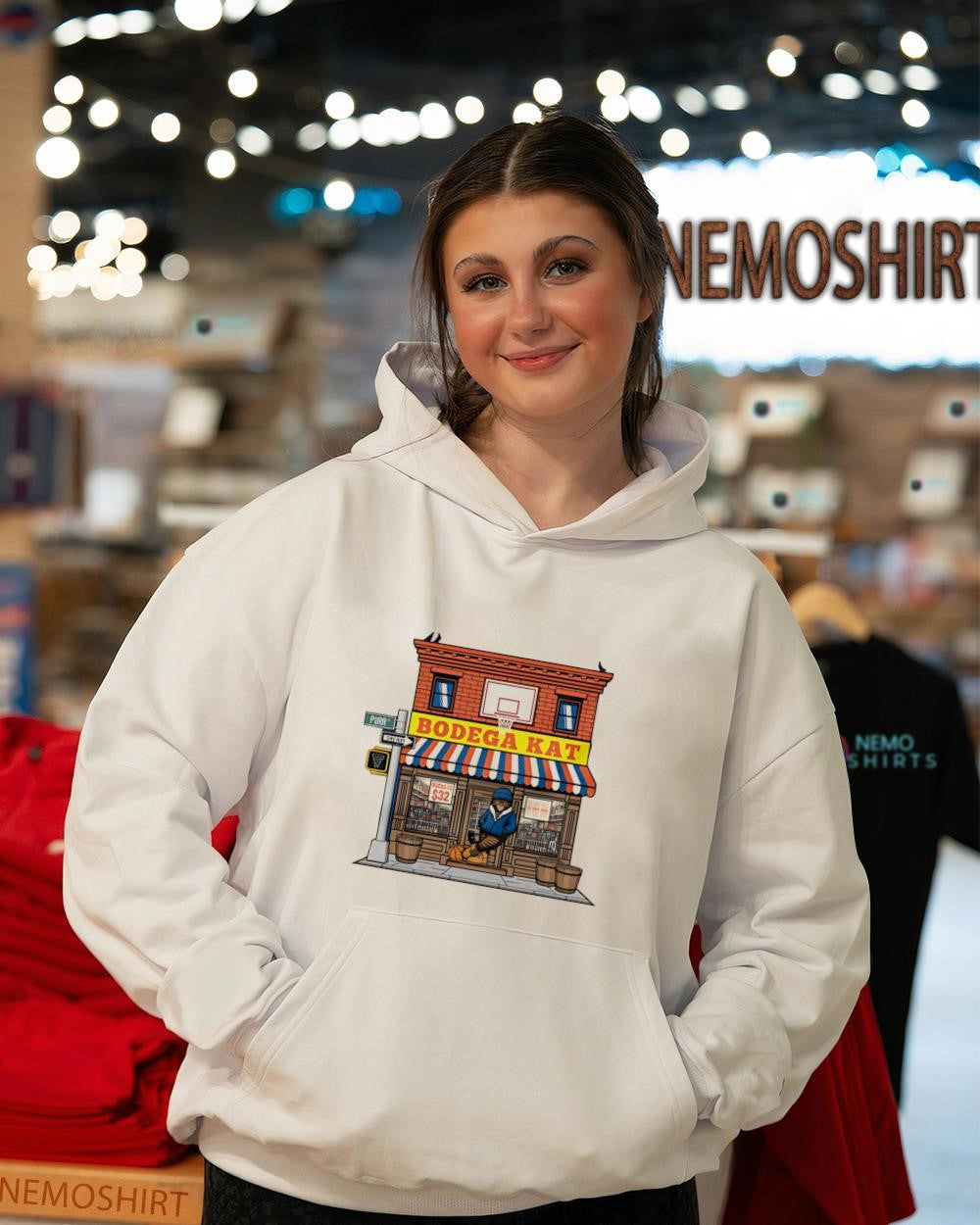 Bodega Kat basketball NYC store shirt