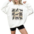 Boho Horse Sweatshirt, Retro Horse Hoodie, Floral Farmhouse Life Crewneck Sweater, T-shirt Hoodie Unisex Horse Lover...