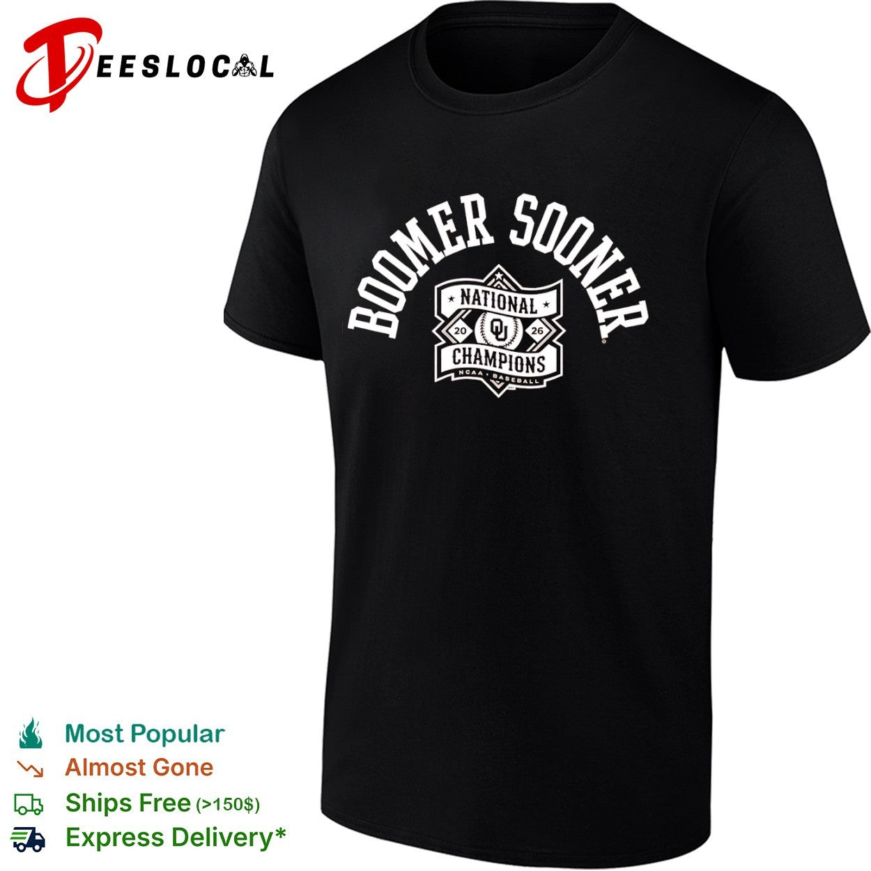 Boomer Oklahoma Sooner National Champions 2026 NCAA Baseball shirt