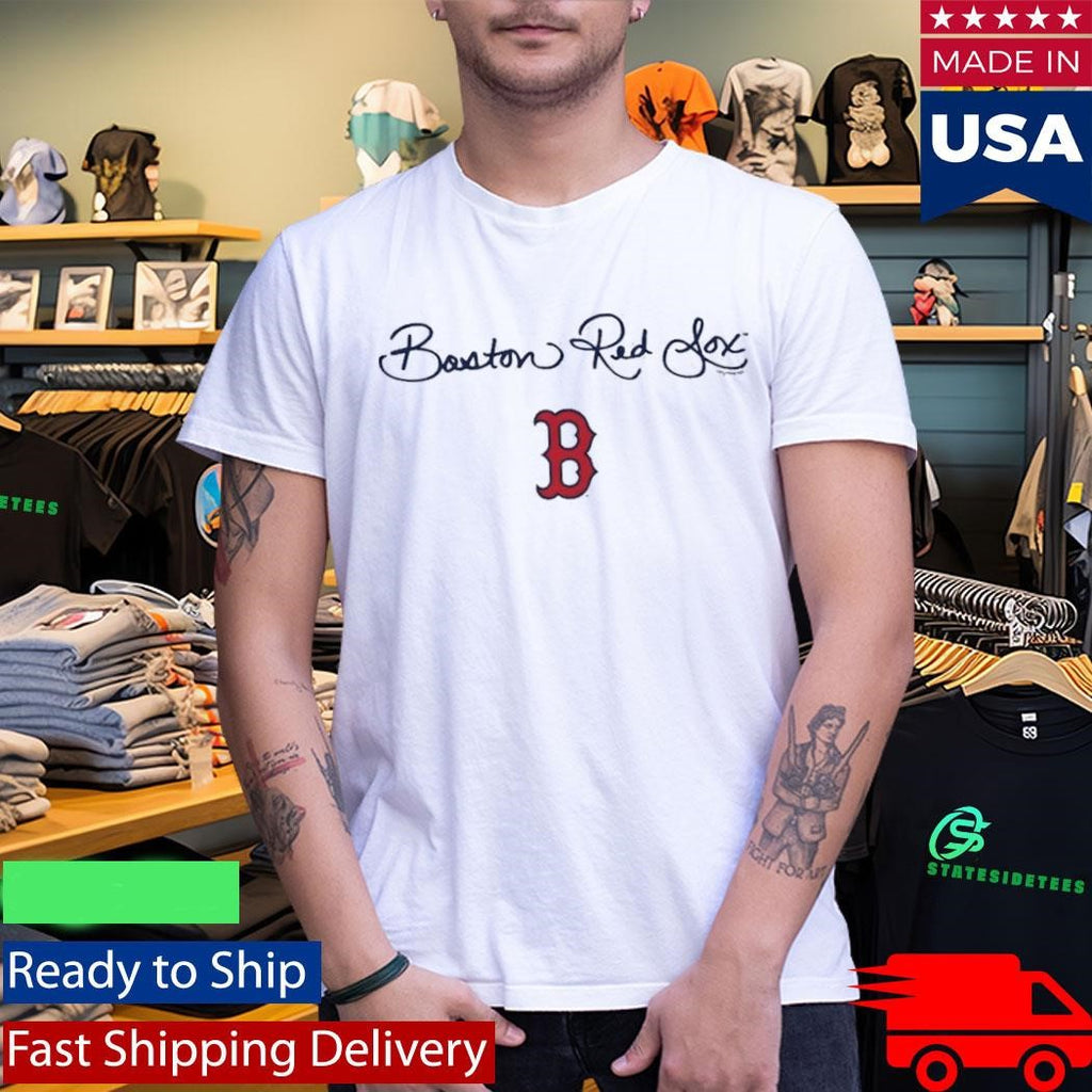Boston Red Sox Tiny Turnip Youth Script Logo Shirt