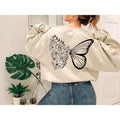 Butterfly Hoodie, Floral Butterfly Shirts, Floral Aesthetic Sweatshirt, Animals Tee, Nature Lovers Gifts, Butterfly...
