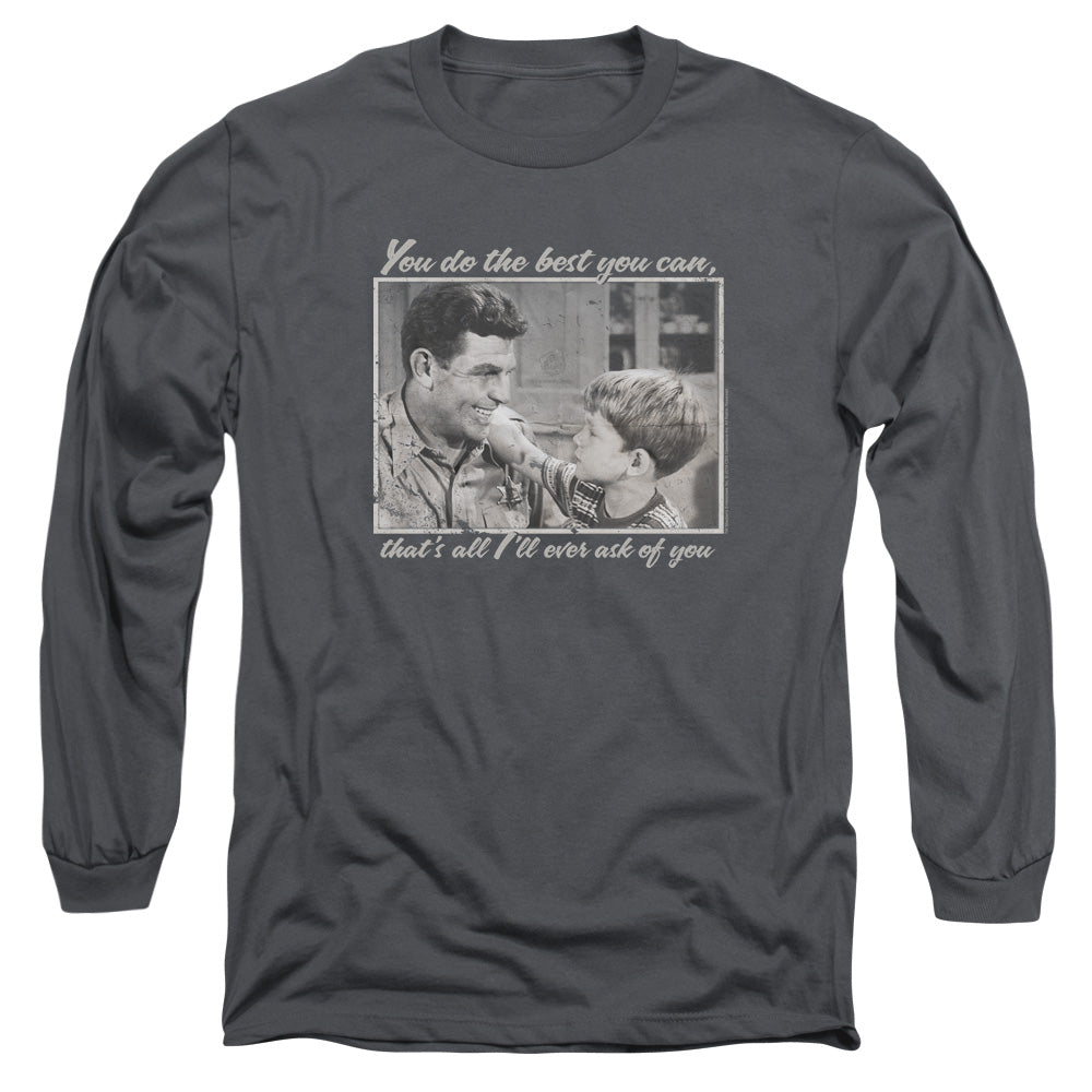 Andy Griffith Wise Words Mens Long Sleeve Shirt Charcoal Hoodie, Sweatshirt | CiraTrend.com (Image 3)