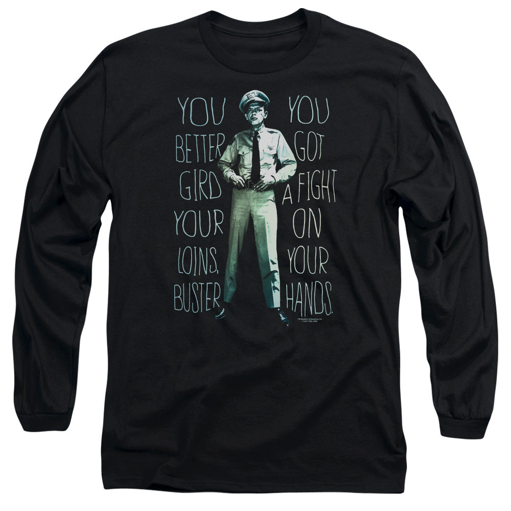 Andy Griffith Show Fight Mens Long Sleeve Shirt Black Hoodie, Sweatshirt | CiraTrend.com (Image 2)