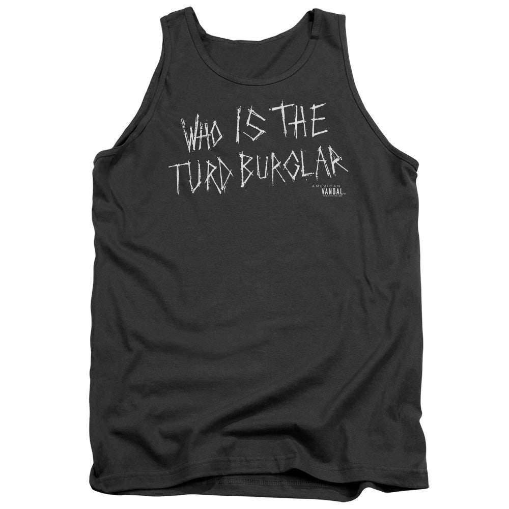 American Vandal Turd Burglar Mens Tank Top Shirt Charcoal Hoodie, Sweatshirt | CiraTrend.com (Image 1)