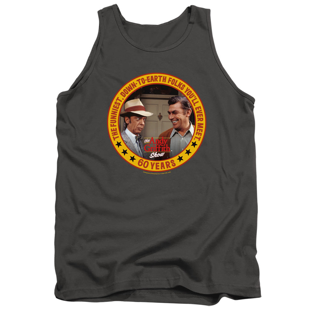 Andy Griffith 60 Years Mens Tank Top Shirt Charcoal Hoodie, Sweatshirt | CiraTrend.com (Image 1)