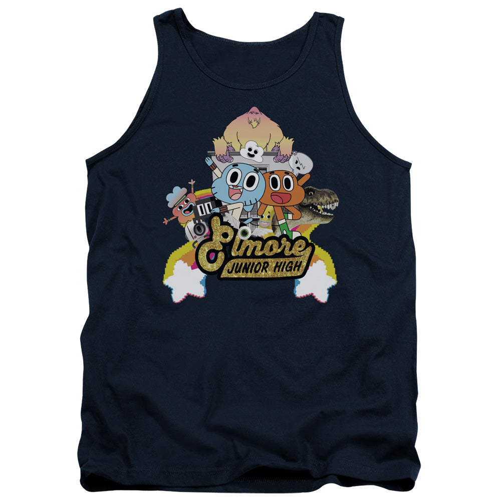 Amazing World Of Gumball Elmore Junior High Mens Tank Top Shirt Navy Hoodie, Sweatshirt | CiraTrend.com (Image 1)