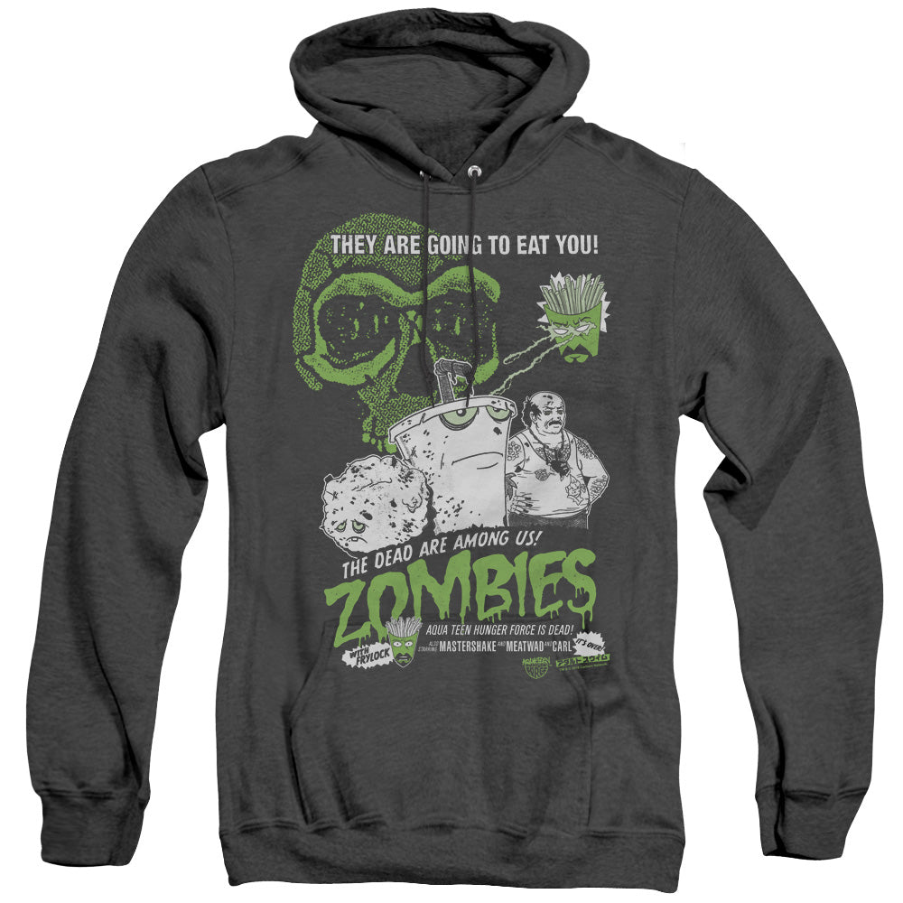 Aqua Teen Hunger Force Zombies Mens Heather Hoodie Black T-Shirts, Sweatshirt | CiraTrend.com (Image 2)