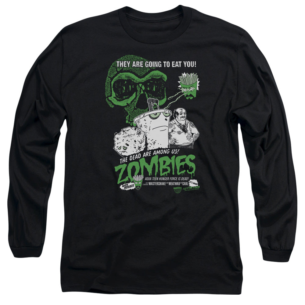 Aqua Teen Hunger Force Zombies Mens Long Sleeve Shirt Black Hoodie, Sweatshirt | CiraTrend.com (Image 1)