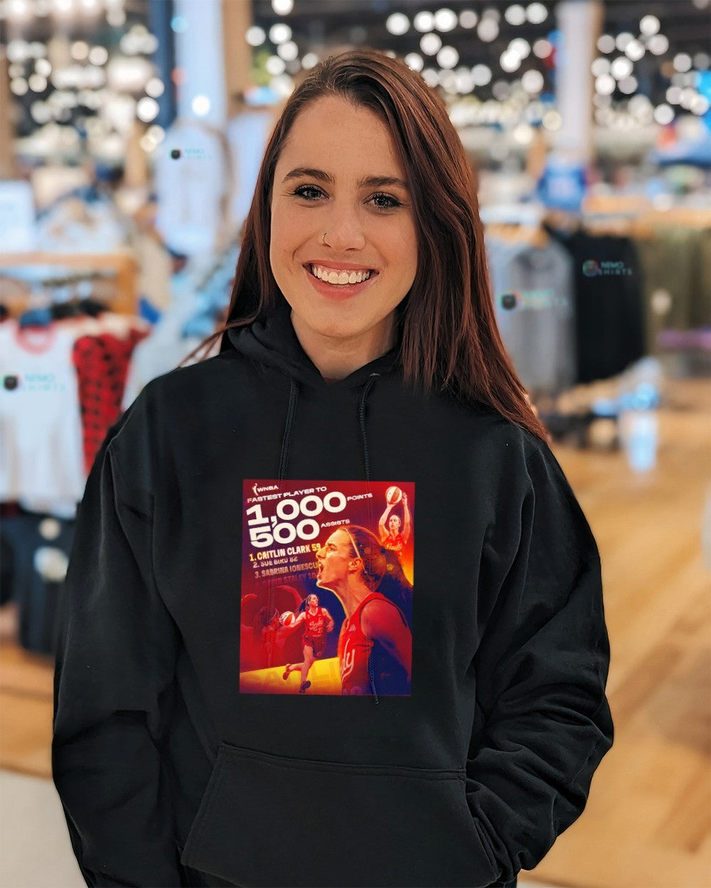 Caitlin Clark fastest player to 1000 points 500 assists shirt