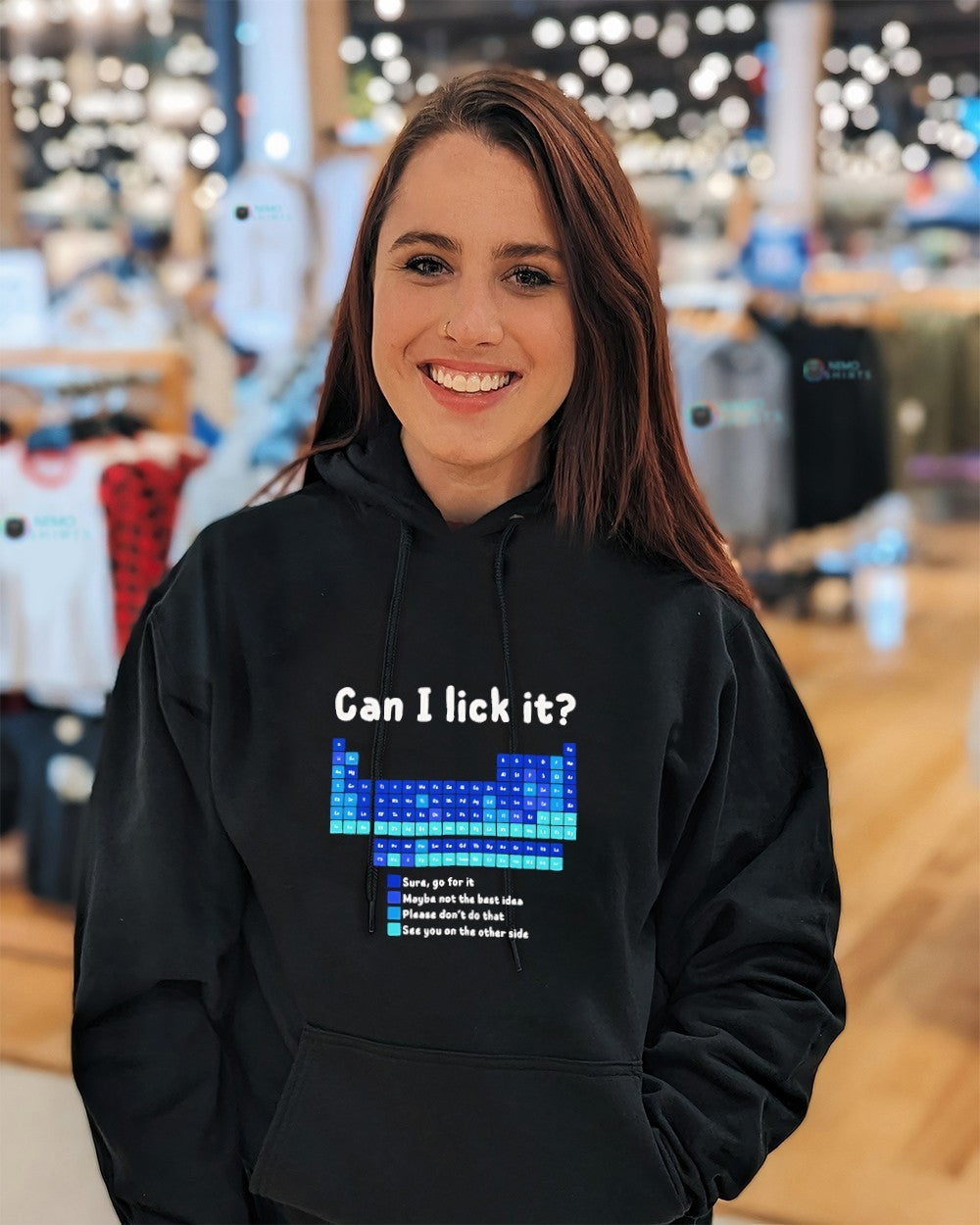 Can I lick it go for it maybe not the best idea please don’t do that shirt