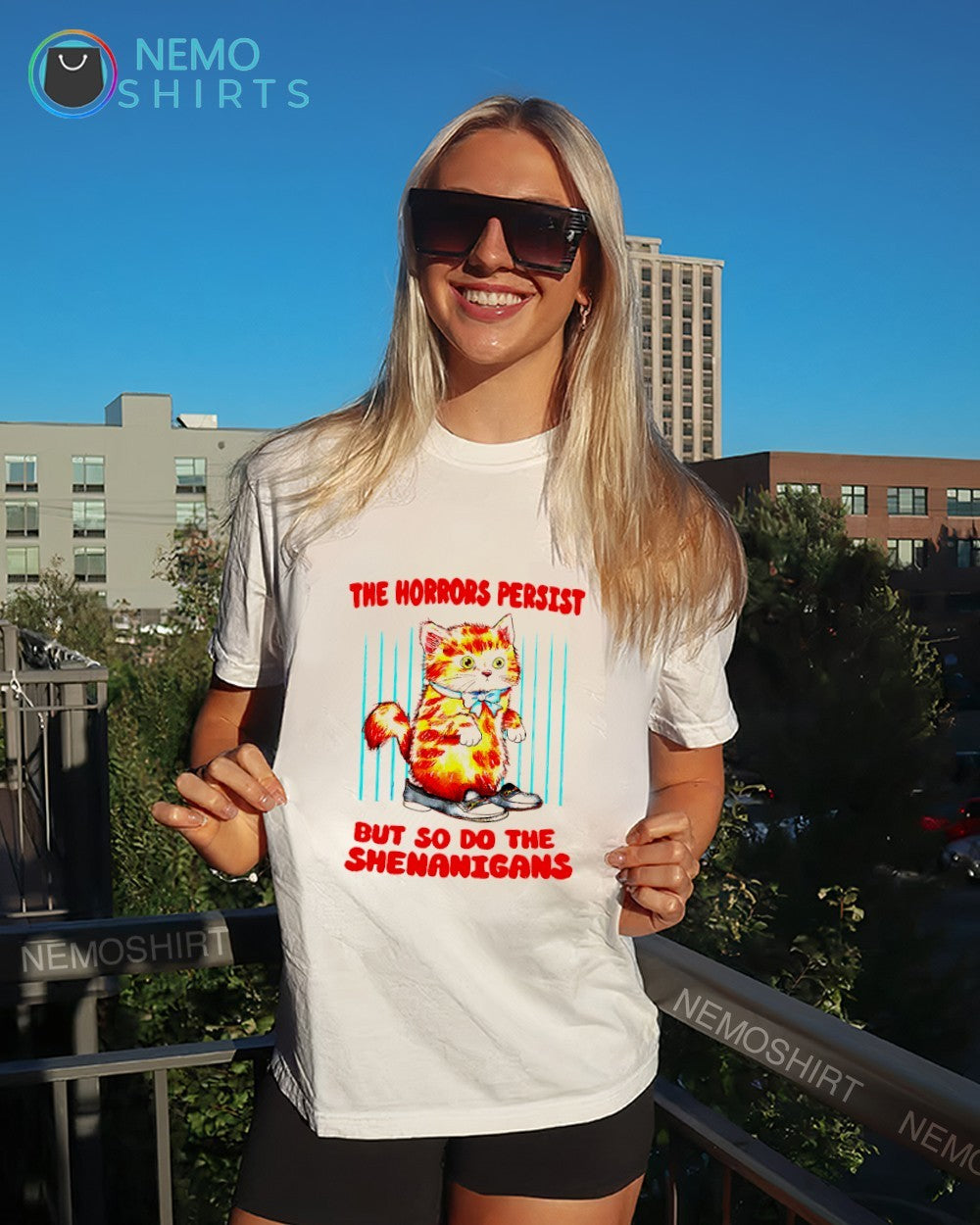 Cat the horrors persist but so do the shenanigans shirt
