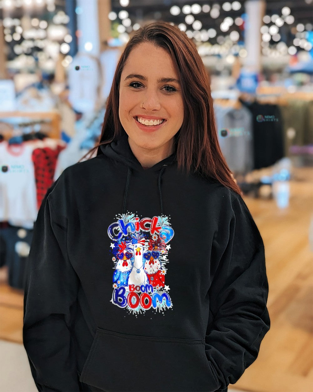 Chicka Boom Boom patriotic headbands graphic shirt