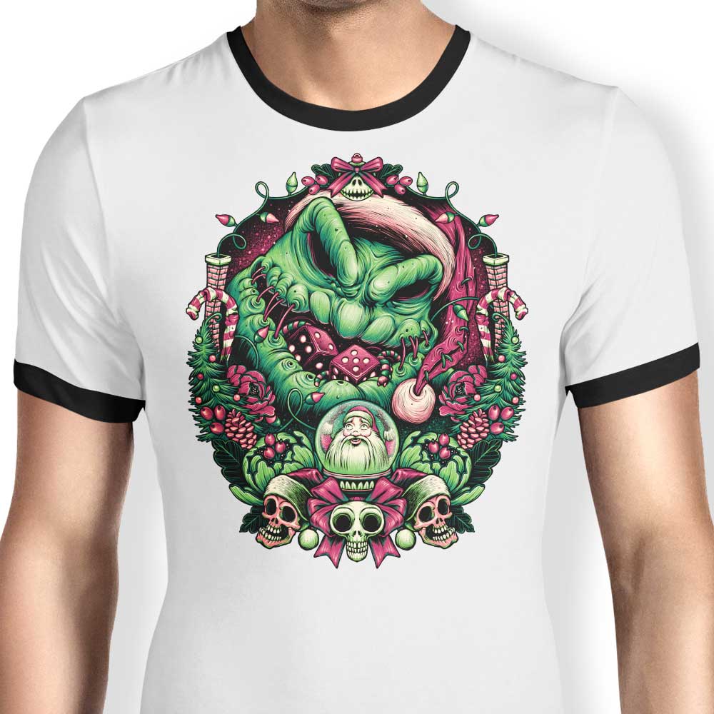 Christmas Boogeyman - Ringer T-Shirt Hoodie, Sweatshirt | CiraTrend.com (Image 1)