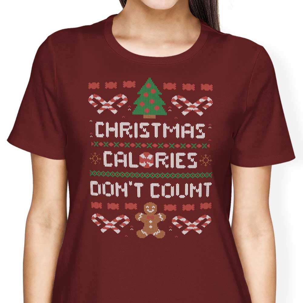 Christmas Calories Don't Count - Women's Apparel T-Shirts, Hoodie, Sweatshirt | CiraTrend.com (Image 5)