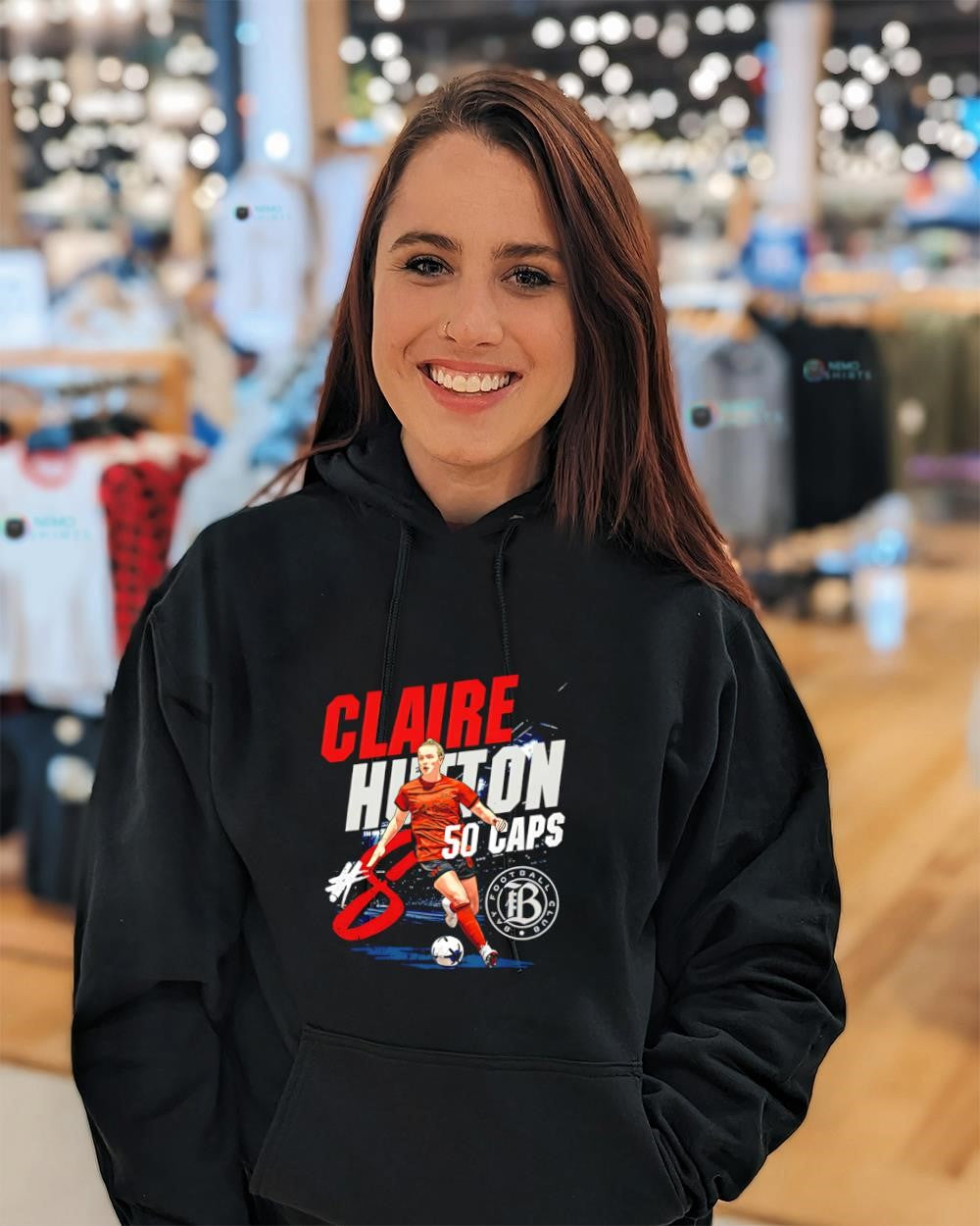 Claire Hutton 8 Bay FC 50 Caps milestone player shirt