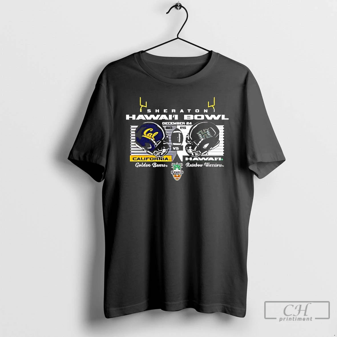 Classic California Golden Bears Vs University Of Hawaii 2025 Sheraton Rainbow Warriors T Shirts Sweater Hoodie, Sweatshirt