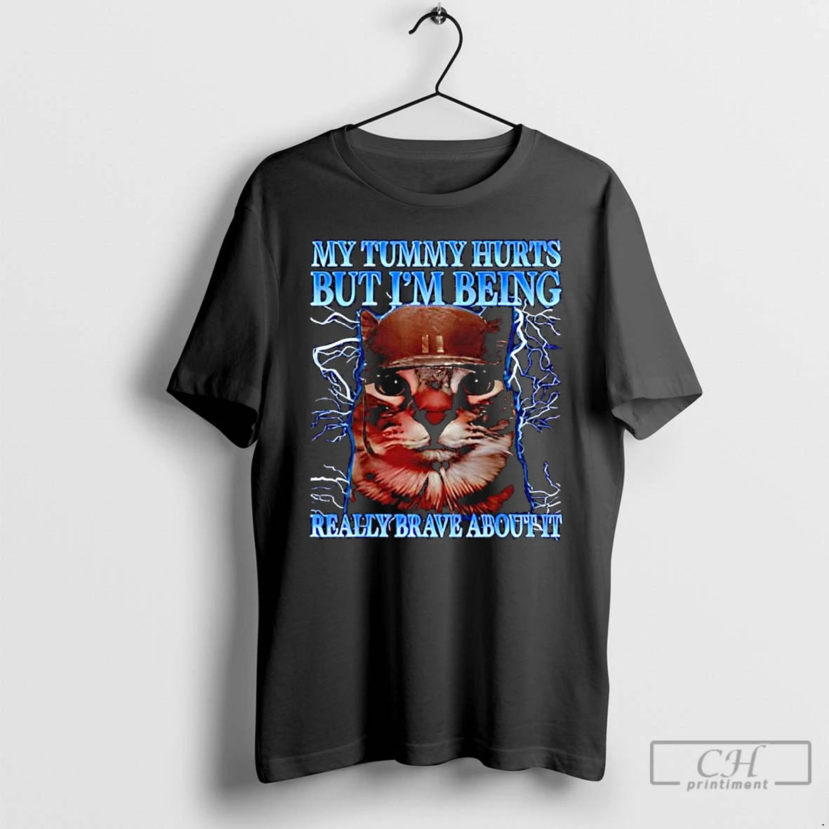 Classic Funny Cat Humor Saying My Tummy Hurts Cat Meme Quote T-Shirts, Hoodie, Sweatshirt | CiraTrend.com