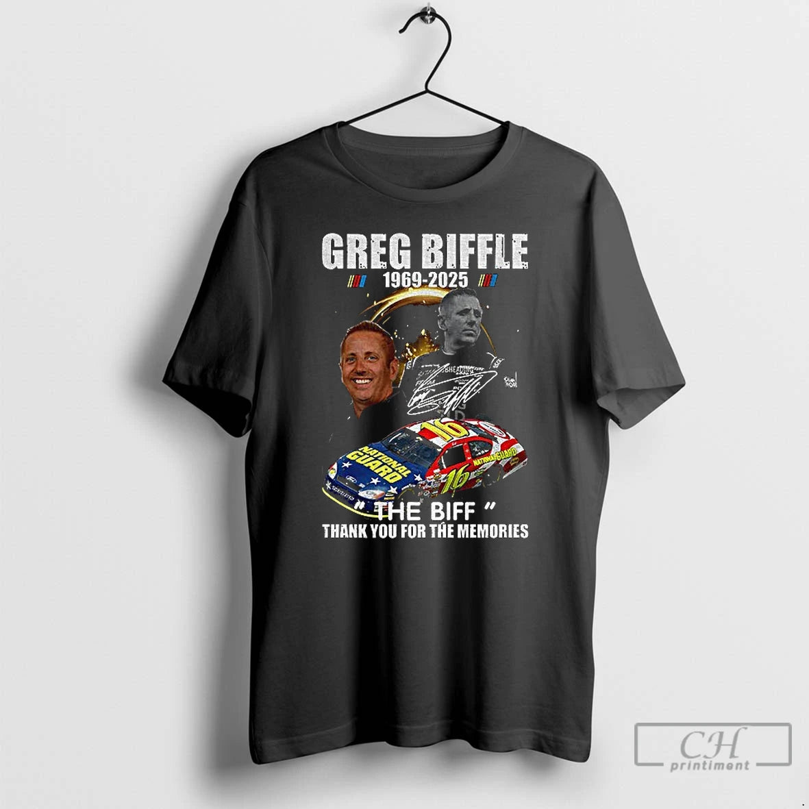 Classic Greg Biffle Nascar The Biff Thank You For The Memories Signature 1969 2025 T-Shirts, Hoodie, Sweatshirt